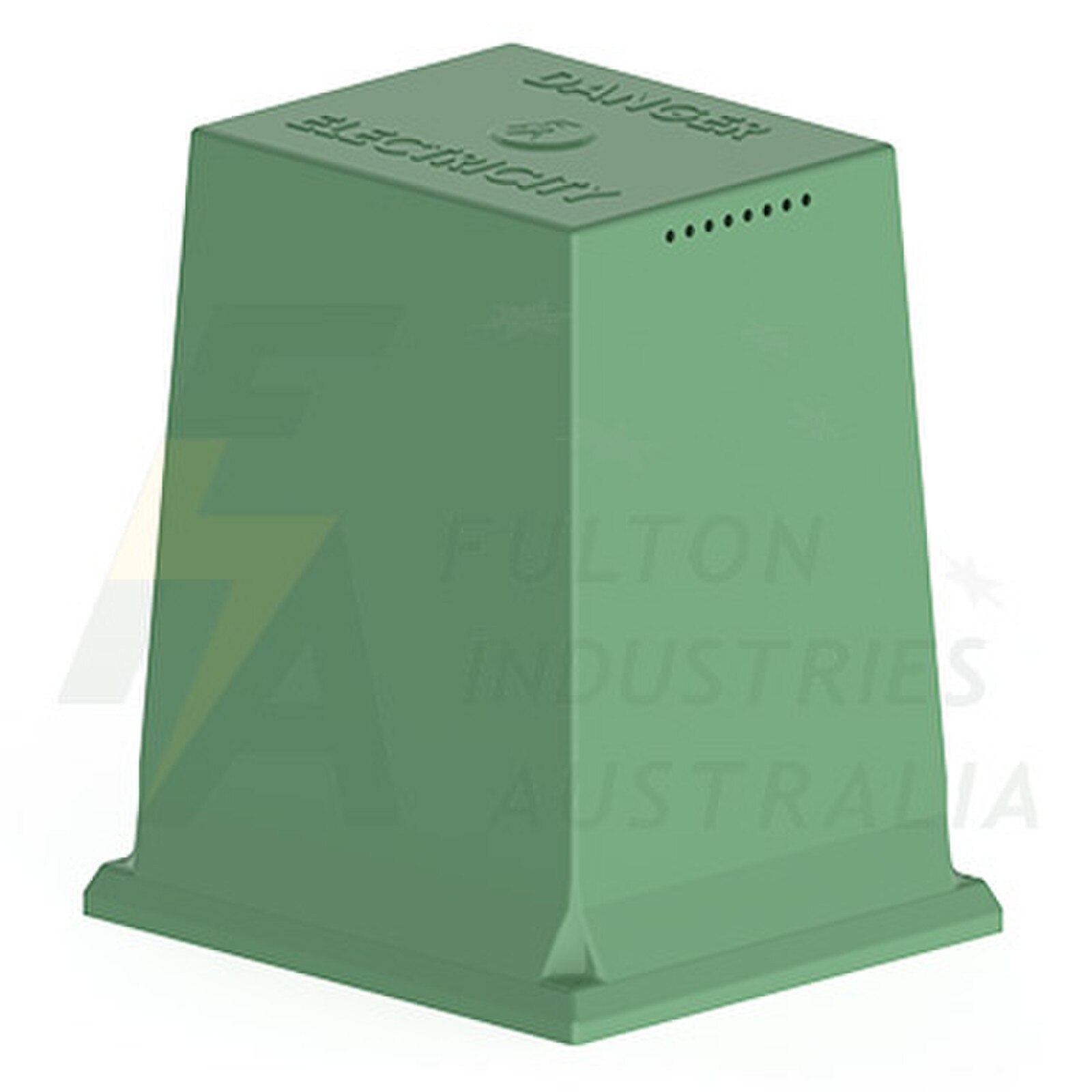 FPB12VG large green fibreglass electrical vented pillar